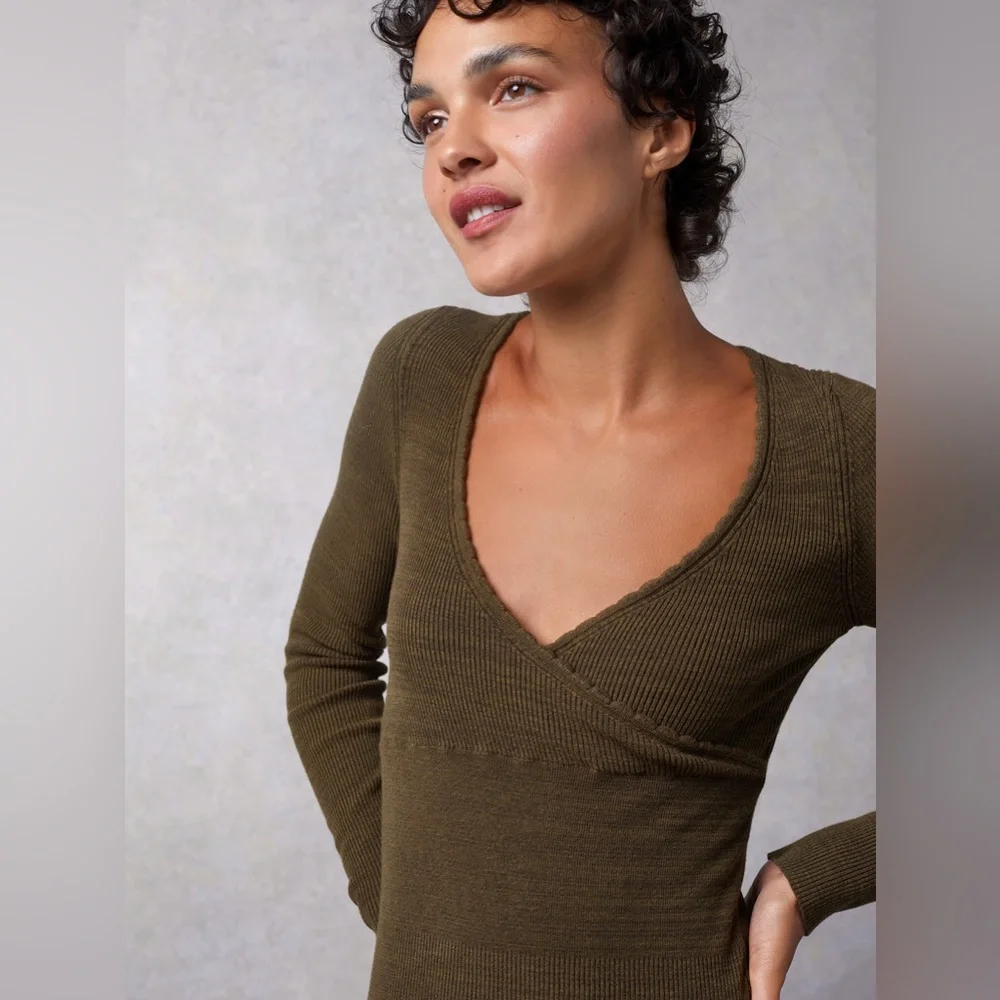 Rouje Olive Long Sleeve Dress - Picture 6 of 10